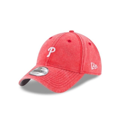 Red Philadelphia Phillies Hat - New Era MLB Rugged Mini 9TWENTY Adjustable Caps USA3547219